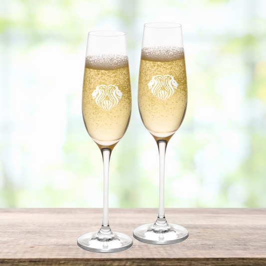 Champagne Flutes with LDV Logo